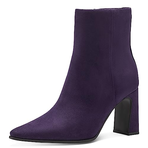 Marco Tozzi Damskie 2-25313-41 botki na obcasie, fioletowe, 39 EU, purpurowy, 39 EU
