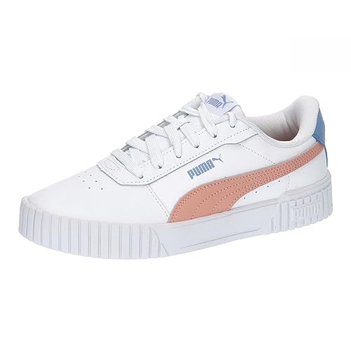 PUMA Carina 2.0 Jr sneakersy dziewczęce, Puma White Poppy Pink Blissful Blue, 36 EU