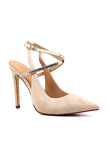 GUESS Sandały damskie Amazia, Platyna, 35 EU