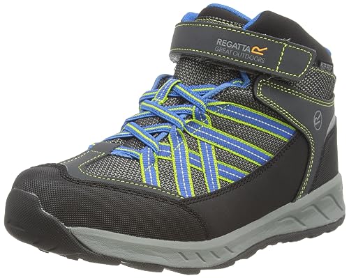 Regatta Samaris V Junior Waterproof Hiking Boot, Buty Unisex-Dzieci, Blue Prussian Neon Spring Abm, 28 EU