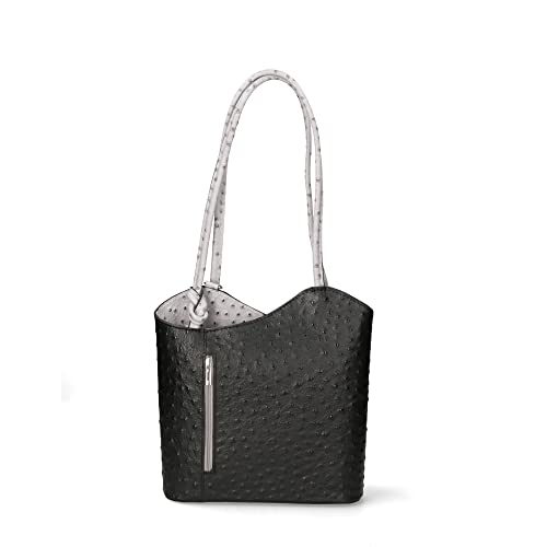 FELIPA Women's torebka Backpack, czarno-szara, czarny i szary