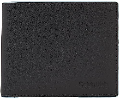 Calvin Klein Męskie portfele Edge Bifold 5CC, czarny Ck, jeden rozmiar, Ck czarny, Rozmiar Uniwersalny