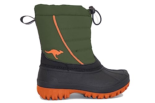 KangaROOS K-Ben śniegowce, oliwkowe/flame, 30 EU, Olive Flame, 30 EU