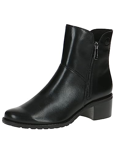 Caprice Damskie 9-26421-41 botki sznurowane z obcasem, Czarna papka, 38 EU