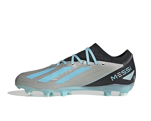 adidas Męskie buty piłkarskie X Crazylight Messi.3 Firm Ground Shoes, Silver Met Bliss Niebieski Rdzeń Czarny, 36 EU