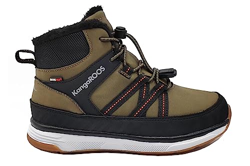 KangaROOS Chłopięce K-wb Loma RTX śniegowce, Coffee Tan Yellow, 28 EU