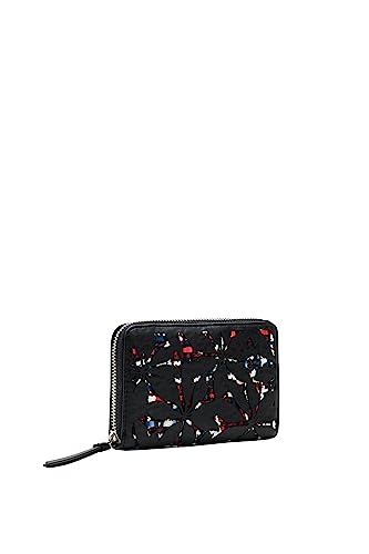 Desigual Damski portfel Mone_Onyx Marisa Bi-Fold, Wykończenie materiału, 1