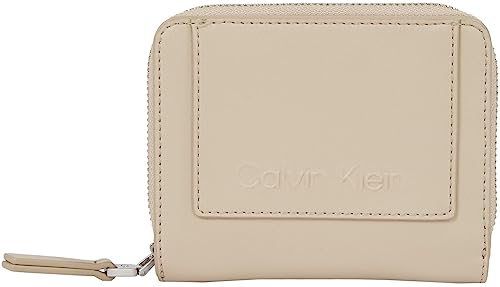 Calvin Klein Damskie portfele Ck z zamkiem błyskawicznym z klapą MD, Doeskin, Rozmiar Uniwersalny