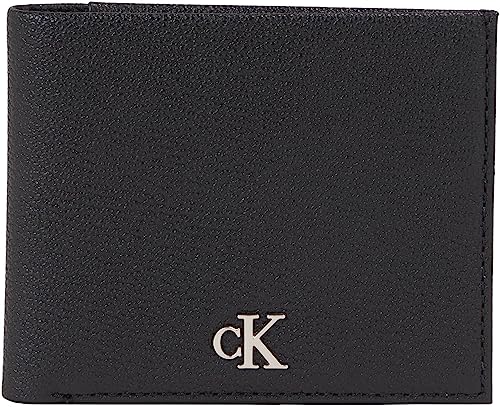 Calvin Klein Męskie portfele Mono HRDW Bifold W/ID, czarne, jeden rozmiar, Czarny, Rozmiar Uniwersalny