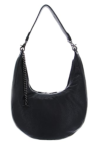 Mandarina Duck Mellow Leather Hobo, Kobieta, Nero