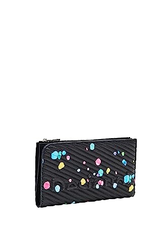 Desigual Women's Mone_SPLATTER23 INES Bi-Fold Wallet, Black, 18,5, czarny, 19