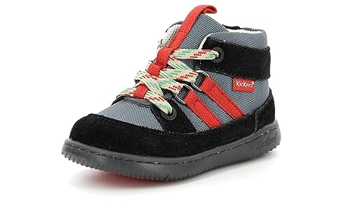 Kickers Kickbubblo botki dziecięce, uniseks, Noir Rouge, 19 EU