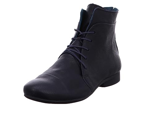 THINK! Damskie botki Guad bez chromu, skórzane botki, 8030 Navy, 42 EU, 8030 granatowy, 42 EU