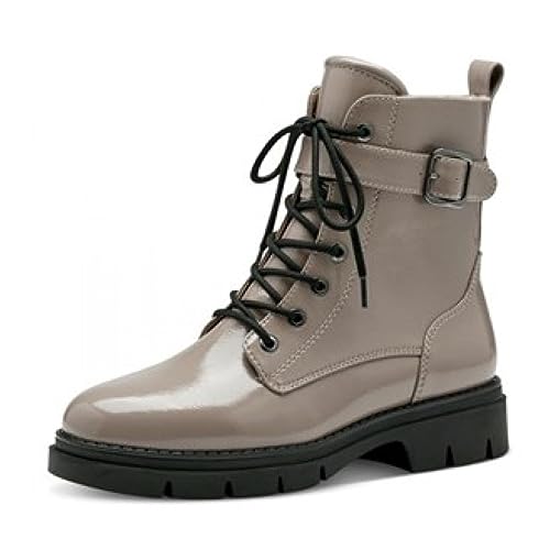Tamaris Damskie botki 1-1-25289-41, Taupe Patent, 40 EU
