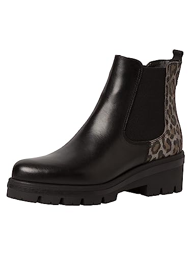 Tamaris Damskie botki 1-1-25474-41, Black Leopard, 36 EU