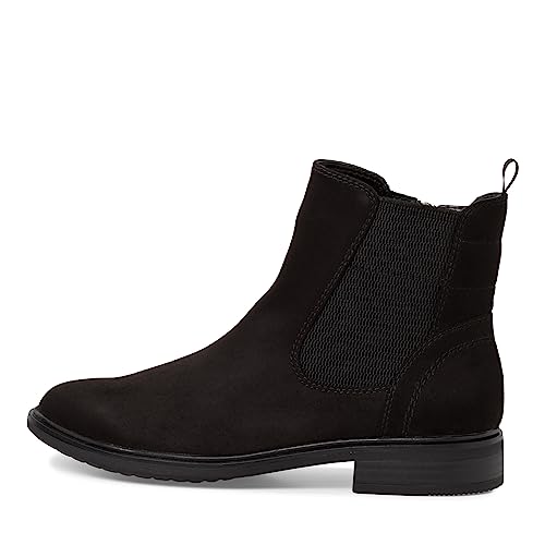 Jana Damskie Softline 8-25369-41 wygodne buty wielozadaniowe klasyczne buty wsuwane buty na co dzień kozaki Chelsea, czarny, 36 EU Weit