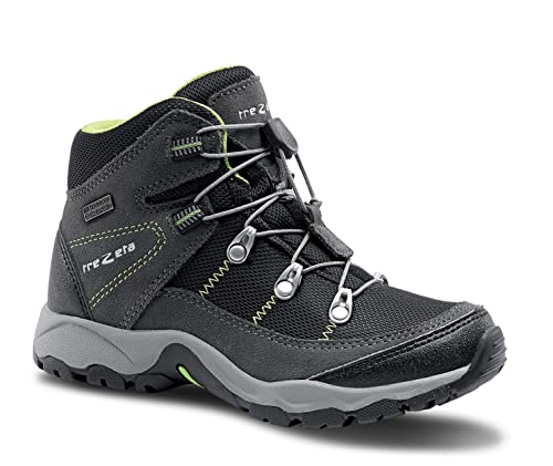 TREZETA Unisex dziecięce buty trekkingowe Twister Wp Kid, czarny szary, 33 EU