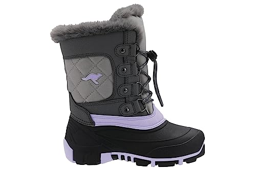 KangaROOS Kanga-Bean Care śniegowce dziewczęce, Steel Grey Lavender, 32 EU