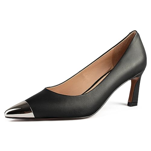 L37 HANDMADE SHOES Damskie czółenka I Wysokie obcasy I Skóra Naturalna I Ręcznie robione Buty I Unikalny Styl I The Way You Look Tonight Pump, Black, 39 EU, czarny, 39 eu