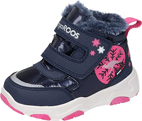 KangaROOS Ks-Ice V RTX śniegowce dziewczęce, Dk Navy Daisy Pink, 21 EU