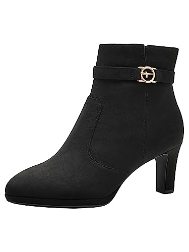 Tamaris Damskie botki 1-1-25350-41, czarny, 39 EU