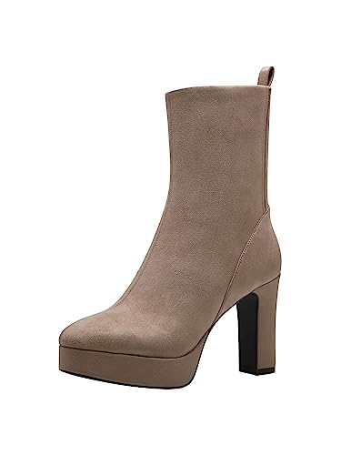 Tamaris Damskie botki damskie 1-1-25347-41, brązowy (taupe), 10 UK