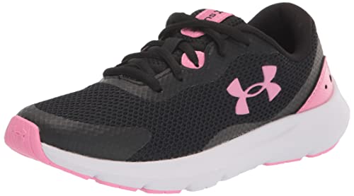 Under Armour Girl UA GGS Surge 3 buty do biegania, Czarny fioletowy lód różowy szok, 39 EU