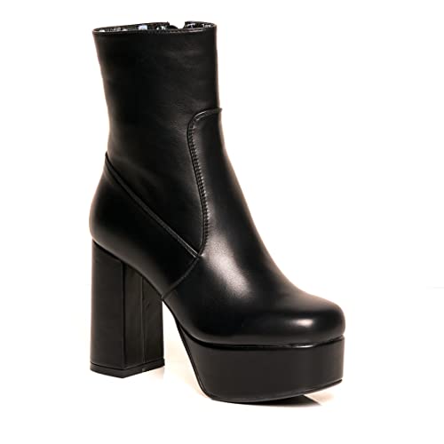 LAMODA - Making Moves Platform botki, UK 3, Czarny, poliuretan, 36 EU