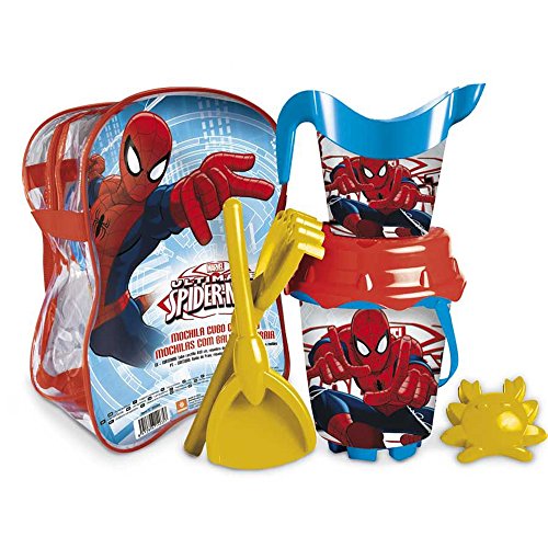Mondo Toys 28266 Ultimate Spiderman Plecak z wiaderkiem w kształcie zamku na plażę