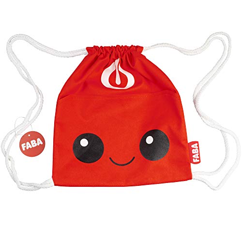 FABA - Plecak, Torba bawełniana, torba dla gawędziarzy FABA, Praktyczne i bezpieczne zamknięcie z podwójnymi sznurkami, kolor czerwony