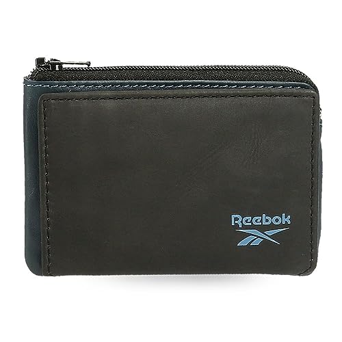 Reebok Division Portfel na karty Czarny 11x7x1,5 cms Skóra, czarny, Talla única, Portfel z wizytówką