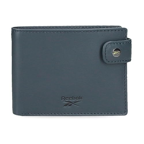 Reebok Switch Portfel Poziomy z zamknięciem kliknij niebieski 11x8,5x1 cms Skóra, niebieski, Talla única, Portfolio poziome z zamknięciem kliknięcia