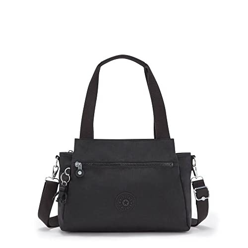 Kipling Elysia Średnia Torba na Ramię, z Odpinanym Paskiem na Ramię, 29.5 x 23 x 12.5, Black Noir, Czarny