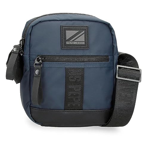 Pepe Jeans Hoxton Obudowa na messenger Mały Niebieski 15x19x6 cms Poliester, niebieski, Talla única, Mały pasek na ramię