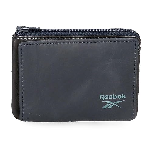 Reebok Division Portfel z wizytówką Niebieski 11x7x1,5 cms Skóra, niebieski, Talla única, Portfel z wizytówką