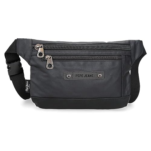 Pepe jeans Hatfield Z paskiem na ramię Płaski Czarny 23x15x2,5 cm Poliester, czarny, Talla única, Płaska opaska na ramię