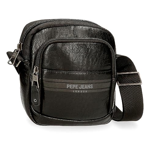 Pepe Jeans Horley Bagaż- Torba kurierska Mężczyzna, czarny, Talla única, Mały pasek na ramię