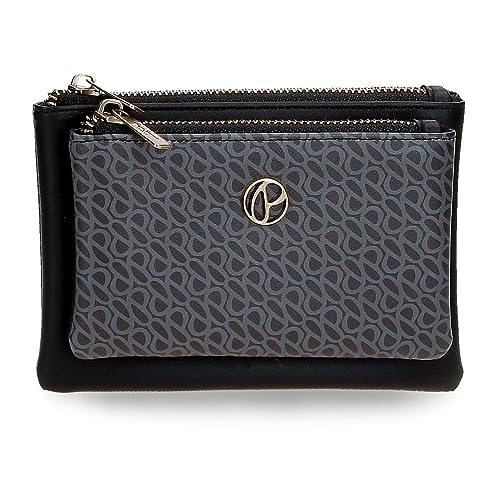 Pepe Jeans Megan Portfel Neceser Czarny 17x9x2 cms Skóra syntetyczna, czarny, Talla única, Portfel potrzebny