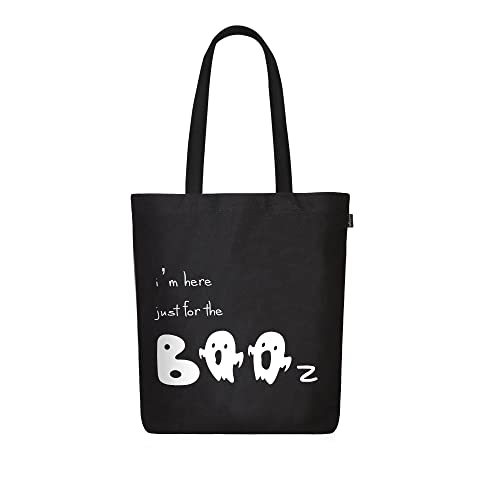 EcoRight 100% organiczna płócienna torba na ramię z zamkiem błyskawicznym, ekologiczna mała torba na ramię dla kobiet na Boże Narodzenie, podróże, plażę i zakupy, That's the Spirit!, Jeden rozmiar,