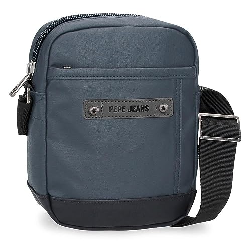 Pepe jeans Hatfield Obudowa na messenger Mały Niebieski 15x19,5x6 cms Poliester, niebieski, Talla única, Mały pasek na ramię