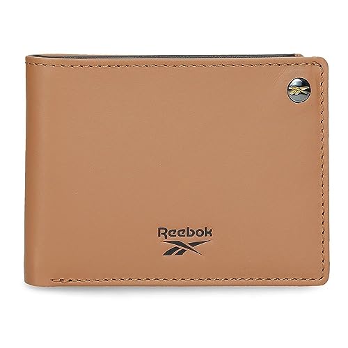 Reebok Switch Portfel poziomy z portmonetką Brązowy 11x8x1 cms Skóra, Brązowy, Talla única, Portfel poziomy z portmonetką