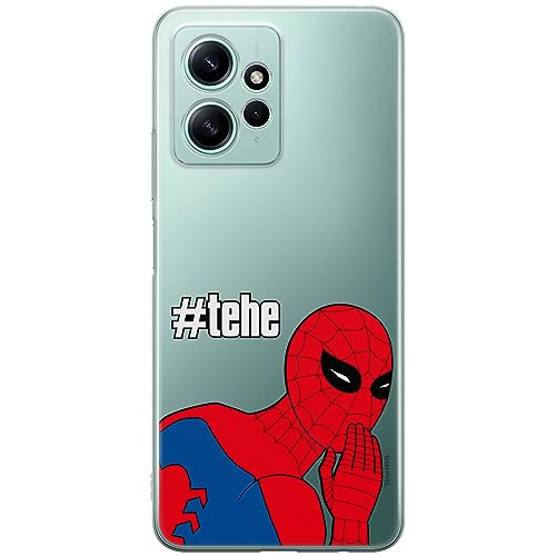ERT GROUP etui na telefon Xiaomi REDMI NOTE 12 4G, case oryginalny i oficjalnie licencjonowany przez Marvel, wzór Spider Man 028, optymalnie dopasowane, plecki z TPU częściowo przeźroczyste