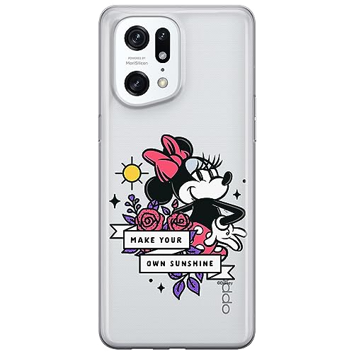 ERT GROUP etui na telefon Oppo FIND X5 PRO, case oryginalny i oficjalnie licencjonowany przez Disney, wzór Minnie 073, optymalnie dopasowane, plecki z TPU częściowo przeźroczyste