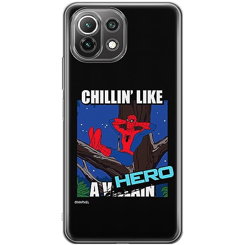 ERT GROUP etui na telefon Xiaomi 11 LITE 4G / 11 LITE 5G, case oryginalny i oficjalnie licencjonowany przez Marvel, wzór Spider Man 033, optymalnie dopasowane, plecki z TPU