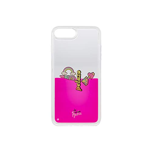 Sąsiadka Blondynka etui na telefon komórkowy, przezroczyste z różowym płynem i pływającymi elementami, ekskluzywny design