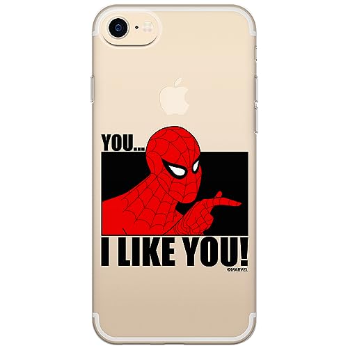 ERT GROUP etui na telefon Iphone 7/8/ SE 2/ SE 3, case oryginalny i oficjalnie licencjonowany przez Marvel, wzór Spider Man 034, optymalnie dopasowane, plecki z TPU częściowo przeźroczyste