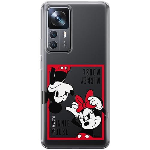 ERT GROUP etui na telefon Xiaomi 12T/ 12T pro/ K50 Ultra, case oryginalny i oficjalnie licencjonowany przez Disney, wzór Mickey & Minnie 019, plecki z TPU częściowo przeźroczyste
