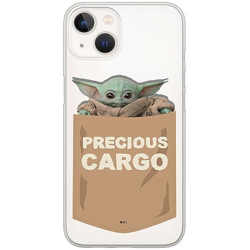 ERT GROUP etui na telefon Iphone 13 MINI, case oryginalny i oficjalnie licencjonowany przez Star Wars, wzór Baby Yoda 030, optymalnie dopasowane, plecki z TPU częściowo przeźroczyste