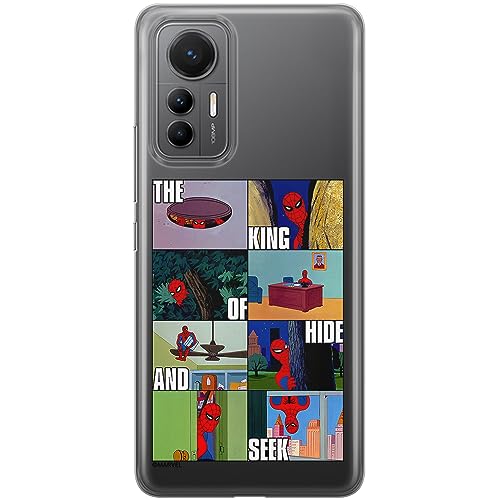 ERT GROUP etui na telefon Xiaomi 12 LITE, case oryginalny i oficjalnie licencjonowany przez Marvel, wzór Spider Man 031, optymalnie dopasowane, plecki z TPU częściowo przeźroczyste