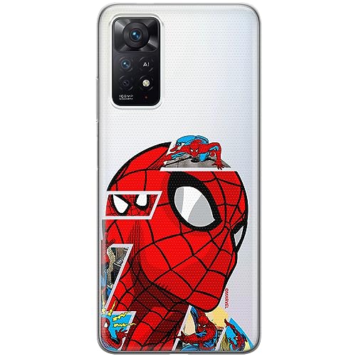 ERT GROUP etui na telefon Xiaomi REDMI NOTE 11 PRO 5G/ 11 PRO 4G, case oryginalny i oficjalnie licencjonowany przez Marvel, wzór Spider Man 042, plecki z TPU częściowo przeźroczyste
